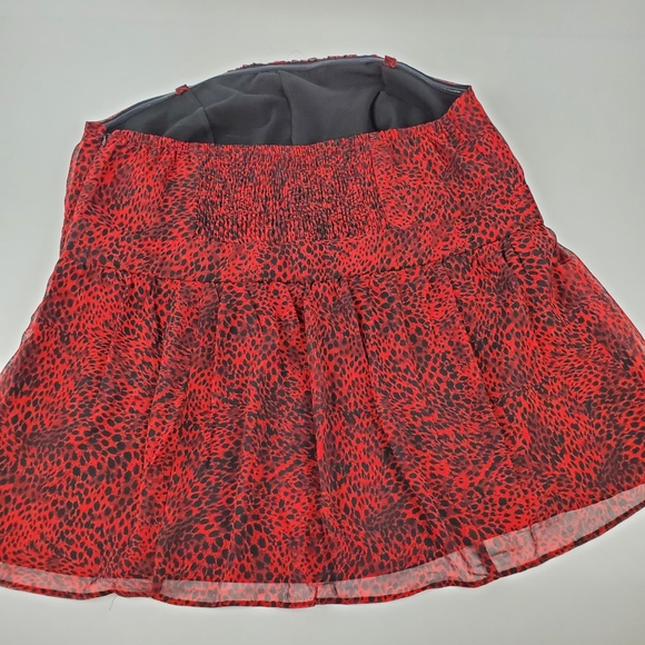 Lane Bryant Red & Black Print Strapless Top - Picture 4 of 4